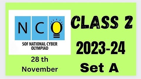 #FavFive | SOF National Cyber Olympiad Class 2 2023-2024 Set A | Computer test paper| #nco | #class2