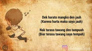 Lirik animasi status WA bikin baper || RANTAU DEN PAJAUAH