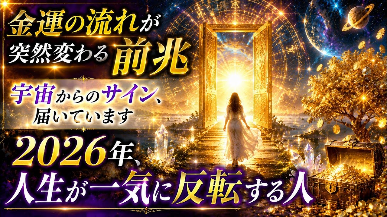 金運の流れが突然変わる前兆🏦宇宙からサイン届いてます✍️2026年、人生が一気に反転する人だけ表示される🙏