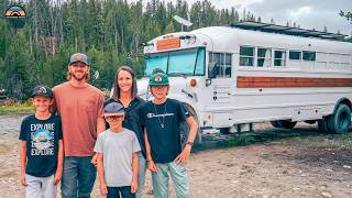 Family's DIY Raised Roof Bus Home  $70k All In