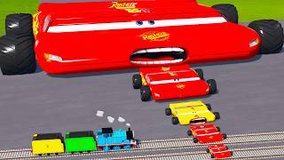 Big & Small McQueen vs Chick Hicks vs Tow Mater vs King Dinoco vs Duch Hudson - BeamNG.Drive screenshot 5