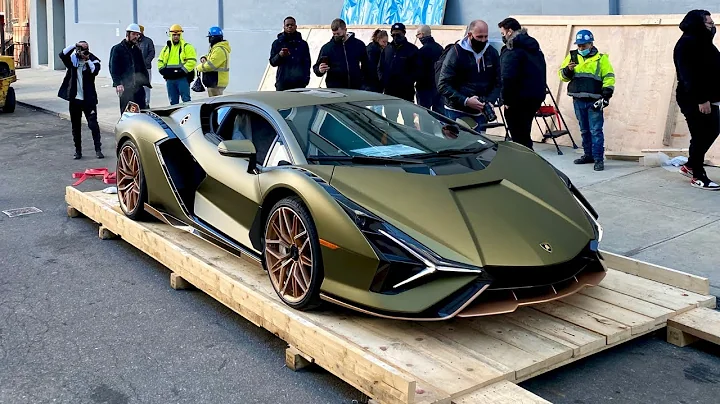 The $3 Million Lamborghini Sian Unboxing in New Yo...