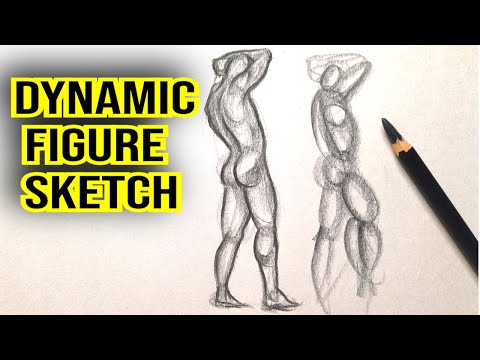 How to draw Figure drawing using Wooden Mannequin Model