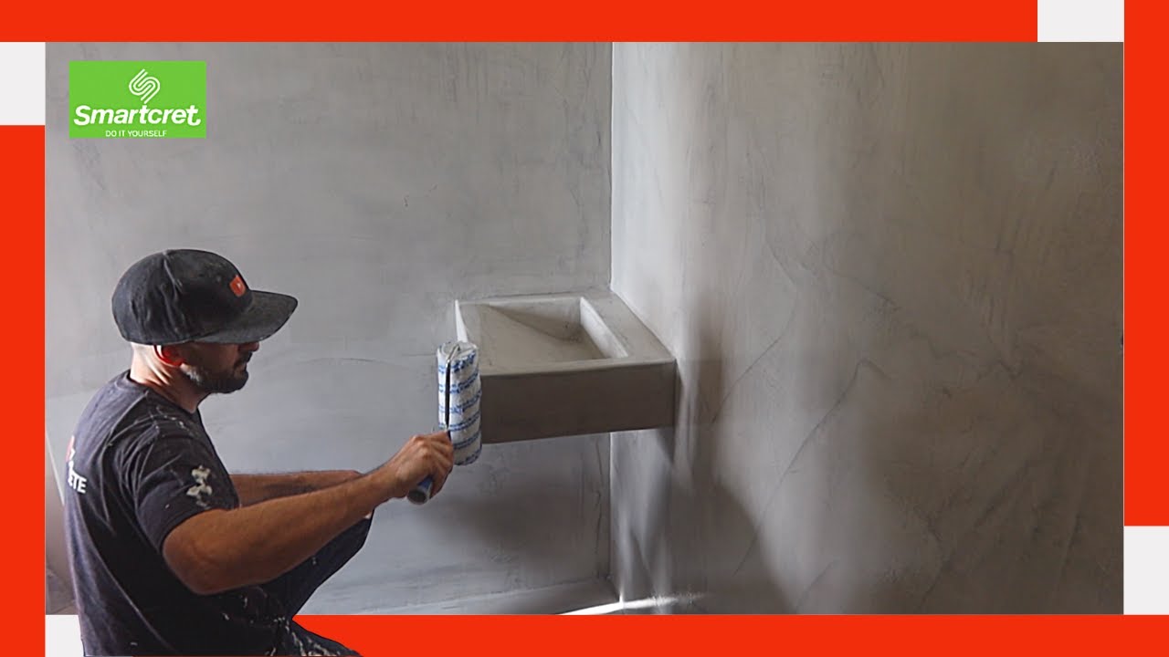 🔥 Как сделать самому: нанести микроцемент в ванной всего за несколько шагов 😱 Smartcret