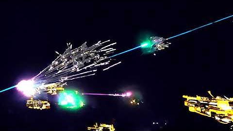 AI Draws a Spaceship Battle