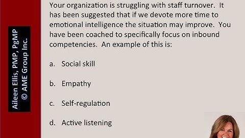 PMP Exam - Sample question on Emotional Intelligence with Aileen Ellis