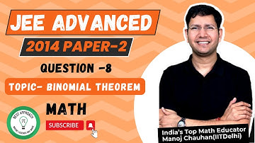 JEE Advanced 2014 Math Paper - 2 Solution I Q8 I Manoj Chauhan Sir #jee #jeeadvanced #mcsir