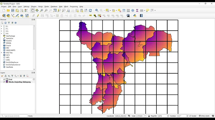 Create Grid or Fishnet Using QGIS