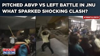 JNU: ABVP Vs Left Shocking Clash On Cam| What Sparked Pitched Campus Battle, Blame Game? Watch