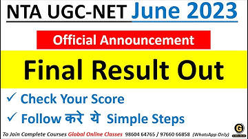 NTA UGC NET June 2023 Result | How to check NET June 2023 Result |