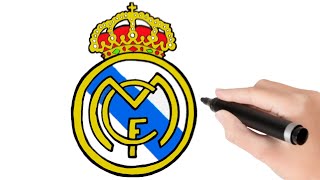 How to draw Real Madrid Logo