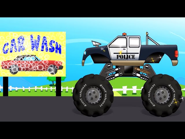 Monster Truck, Car Wash Videos @childrenscarwash 
