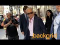 Michael douglas exits the nbc studios in new york ny