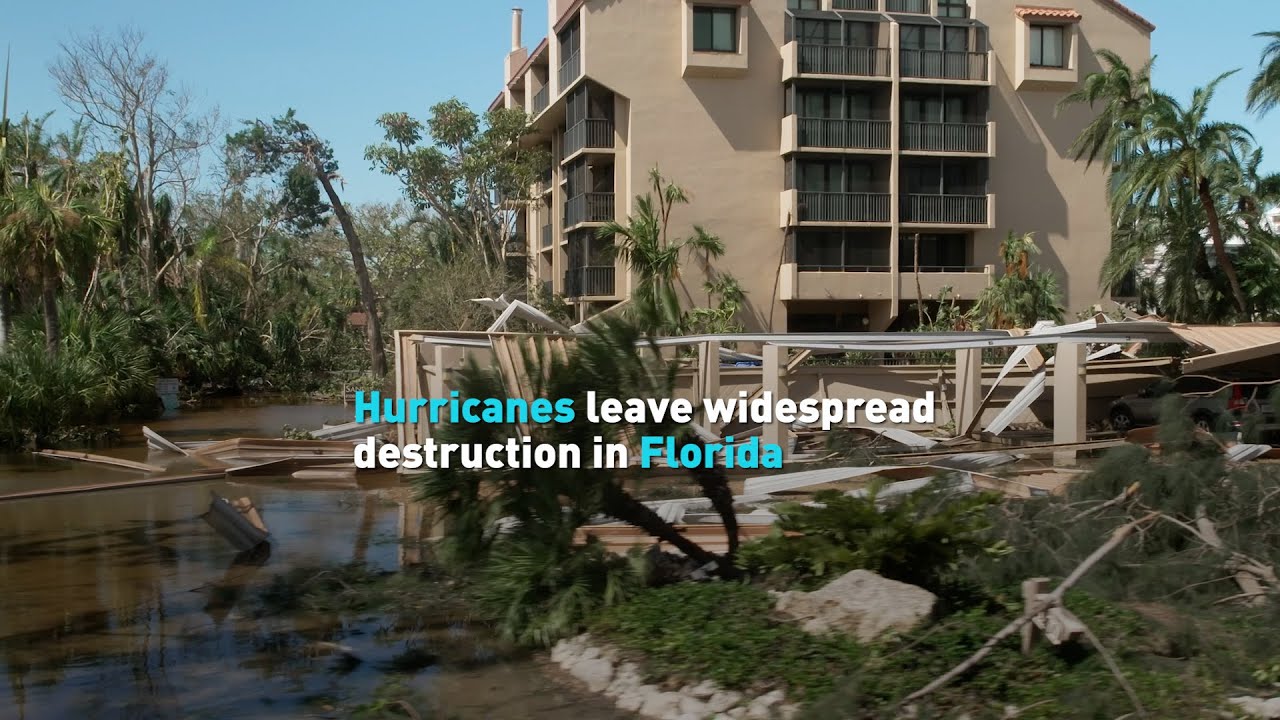 Hurricanes. Leave Hurricanes leave widespread destruction in Florida - YouTube