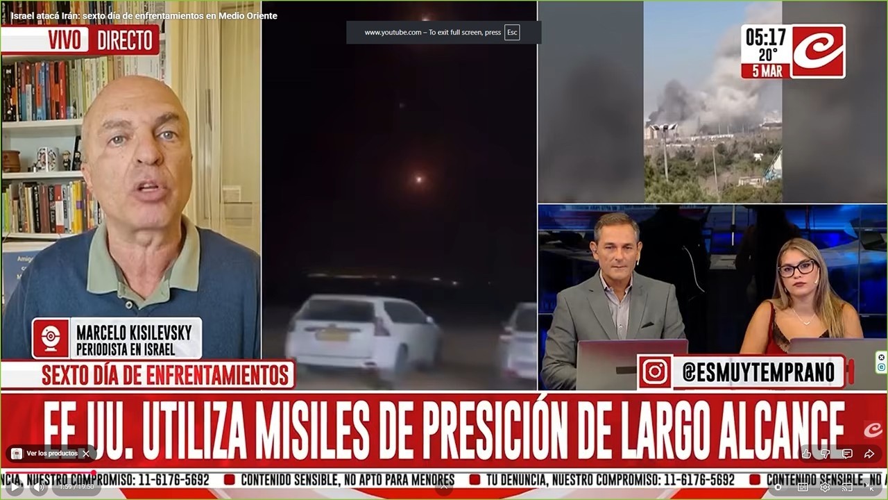 TEOLOGÍA DEL ODIO IRANÍ A ISRAEL + ACTUALIDAD - ENTREVISTA MARCELO KISILEVSKI EN CRÓNICA TV, 5/3/26