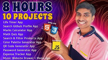 10 HTML CSS JAVASCRIPT Practice Projects for beginners - Practice and Learn | Hindi