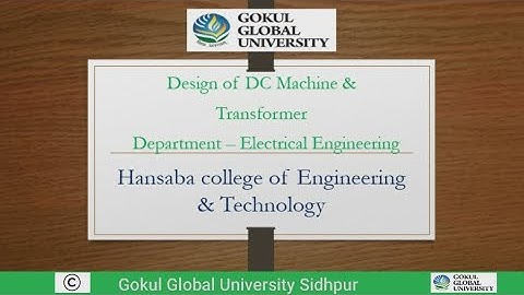Design of DC Machine & Transformer - Electrical Engineering - HCET