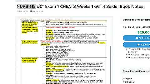 Exam 1 CHEATS Weeks 1