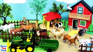 barn animal figurines on farm playsets