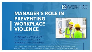 SB 553 Workplace Violence Prevention training for Managers - 3 minute promotional video