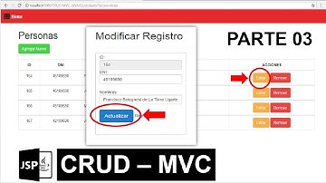 Como Hacer CRUD en JAVA JSP con Patron MVC y MYSQL - Parte 03