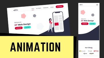 Figma To HTML - One Page Website - CSS Animation For Header
