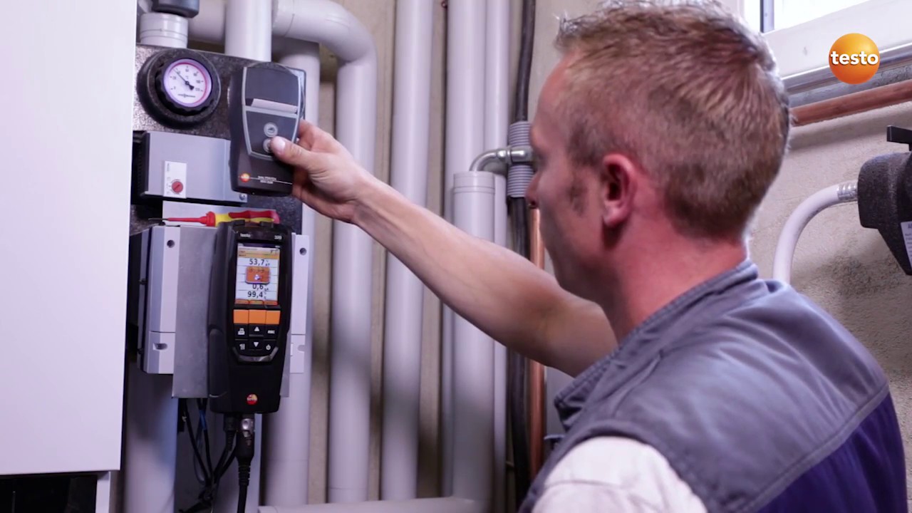 Überprüfung einer Heizungsanlage mit dem testo 320: Anwendungsbeispiel - YouTube