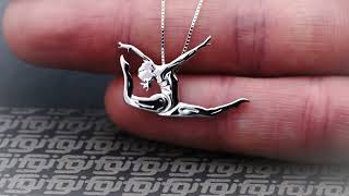 Artistic gymnastics jewellery pendant, GRAN JETE' Jump video