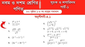 Class 9 math page 80 || Class 10 math page 80 || অনুশীলনী ৪.১ ||  Part-1