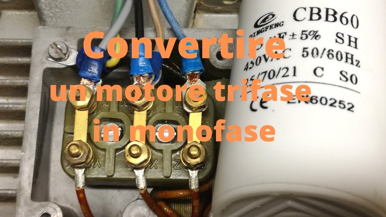 Convert a three-phase motor to single-phase 