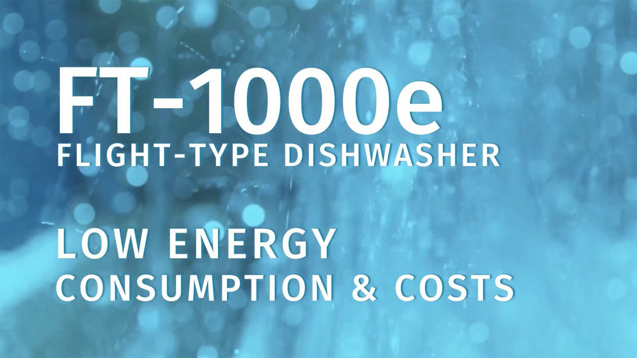 The NEW HOBART FT1000e Flight Type Commercial Diswasher