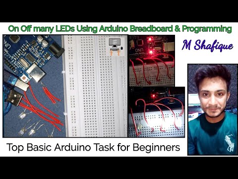 lets On Off Multiple LEDs using Arduino Breadboard and Programming - Basic To Advanced Languages