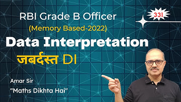 Data Interpretation Tricks | RBI Grade B Officer (Memory Based 2022) By Amar Sir #datainterpretaion