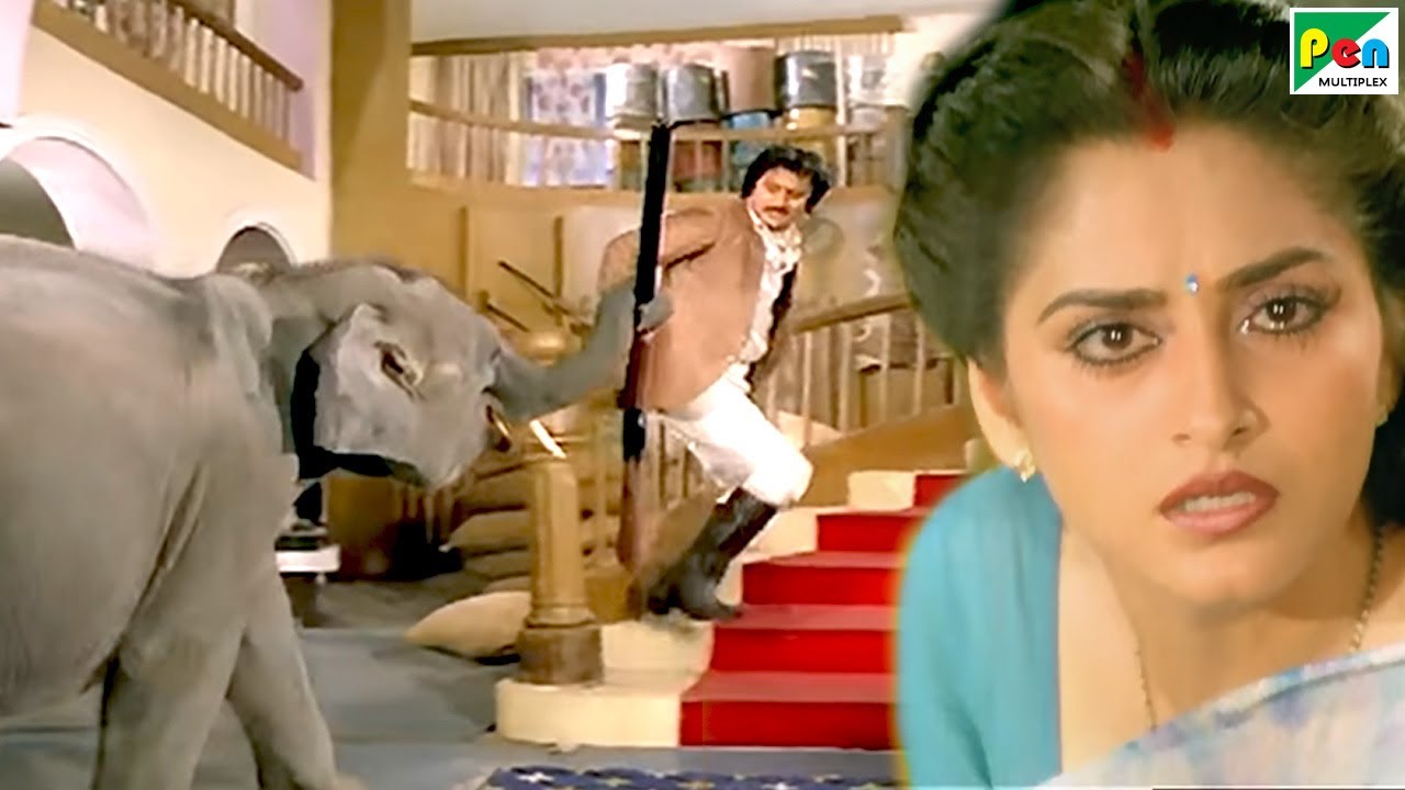 रामू हाथी ने बचाई जया की जान | Main Tera Dushman | Jackie Shroff, Jaya Prada, Sunny Deol, Sridevi