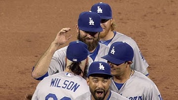 LAD@KC: Van Slyke snags liner, turns two for the win