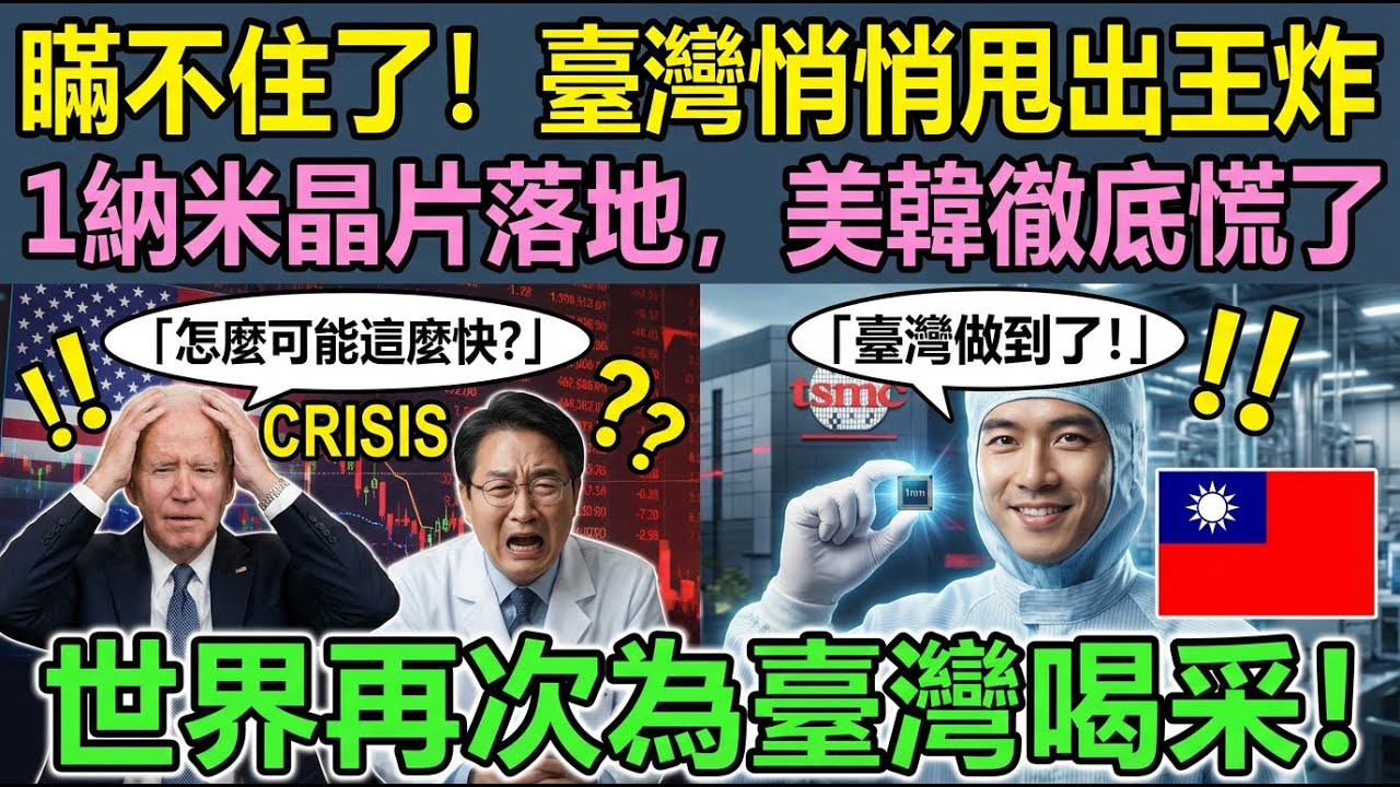 被卡脖子幾十年，臺灣終於反殺！臺積電一納米晶片，捅破全球天花板