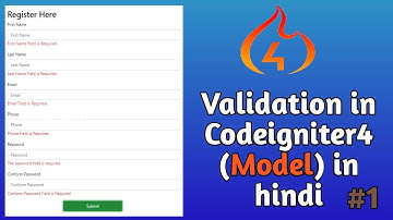 Validation in Codeigniter4 in Hindi | Model validation  in Codeigniter4 | Form  validation in CI4