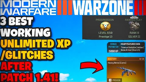 3 BEST WORKING GLITCHES IN MODERN WARFARE  3/WARZONE AFTER PATCH 1.41! FREE HEAVY METAL CAMO!