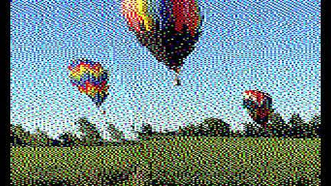 BBC Micro interrupt driven horizontal scrolling - Wavy Balloons