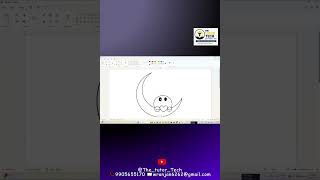 Making Moon Hug Panda 🌙🐼❤️ in Ms-Paint #begginers #designer #mspaint #shortvideo #ytshorts