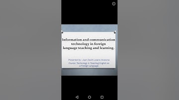 Information and communication technology in foreign language teaching and learning. - David Lozano