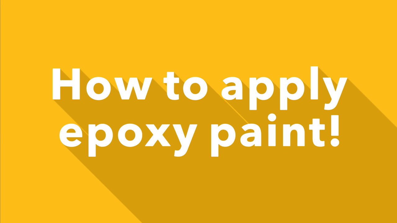 METHOD STATEMENT FOR APPLY EPOXY PAINT - YouTube