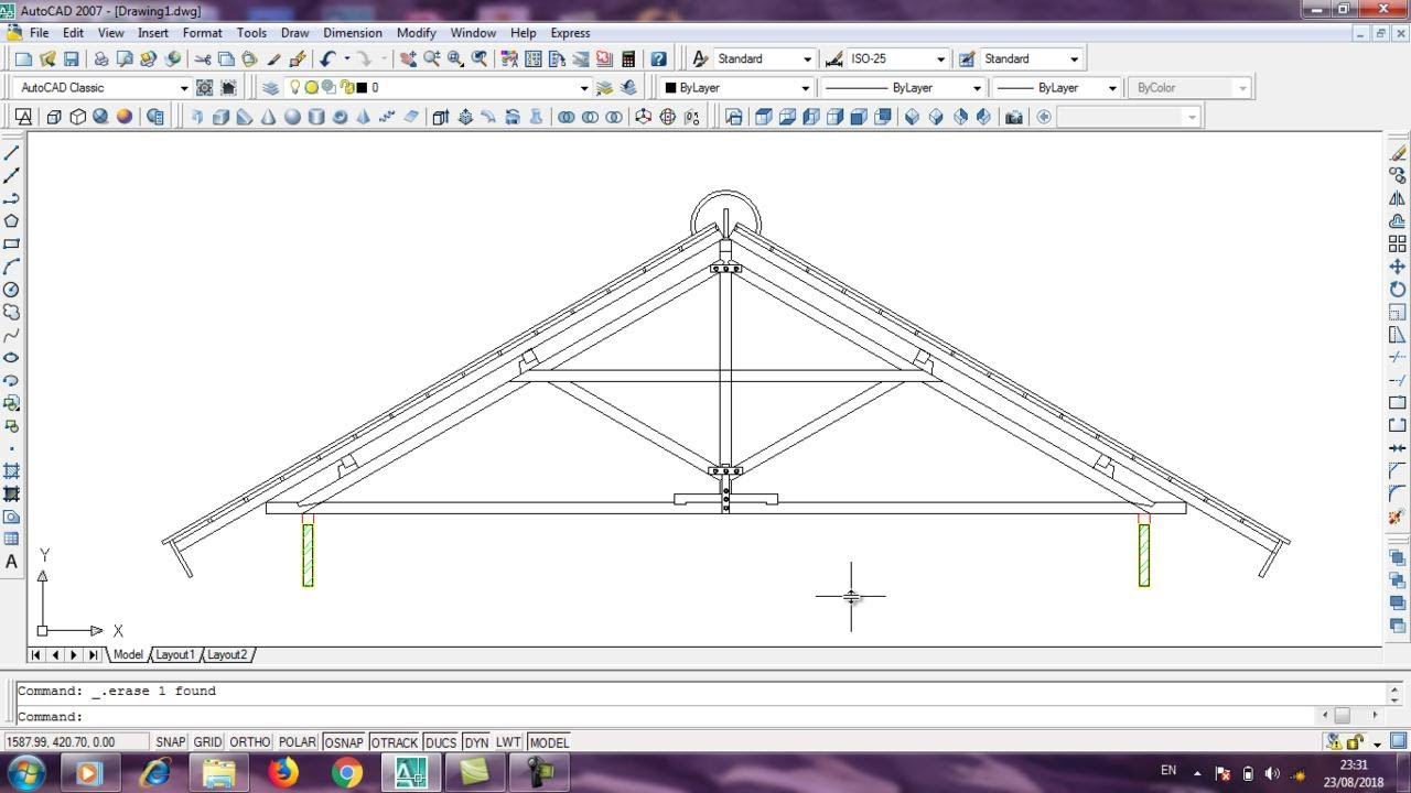 Detail Kuda Kuda Kayu Rectangle Circle