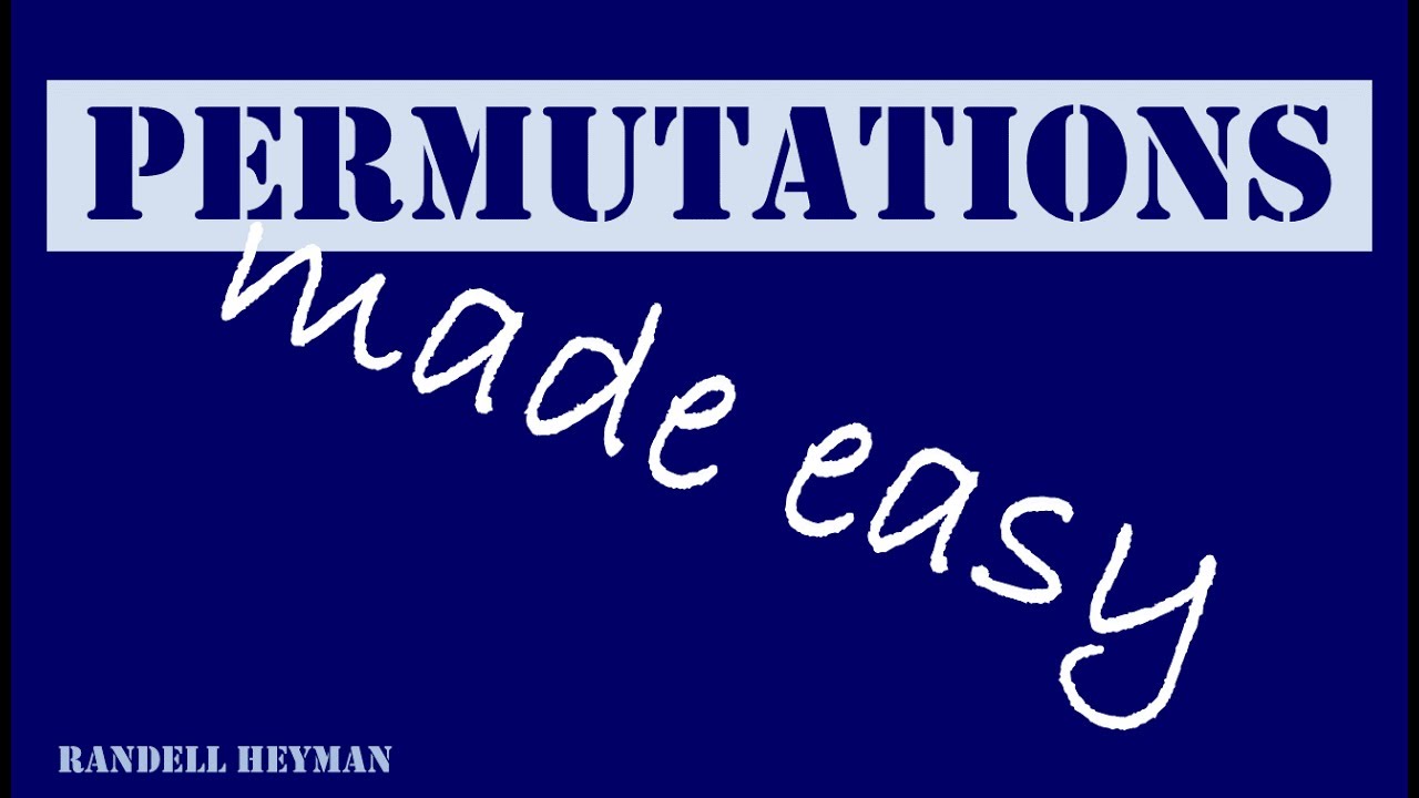 Permutations made easy - YouTube