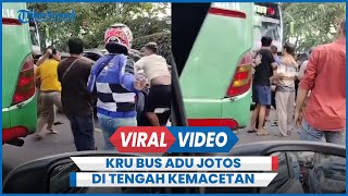 Viral Kru Bus Margo Joyo Adu Jotos dengan Pengemudi Avanza di Tengah Kemacetan