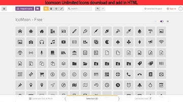 Download Icons from Icomoon and add in HTML