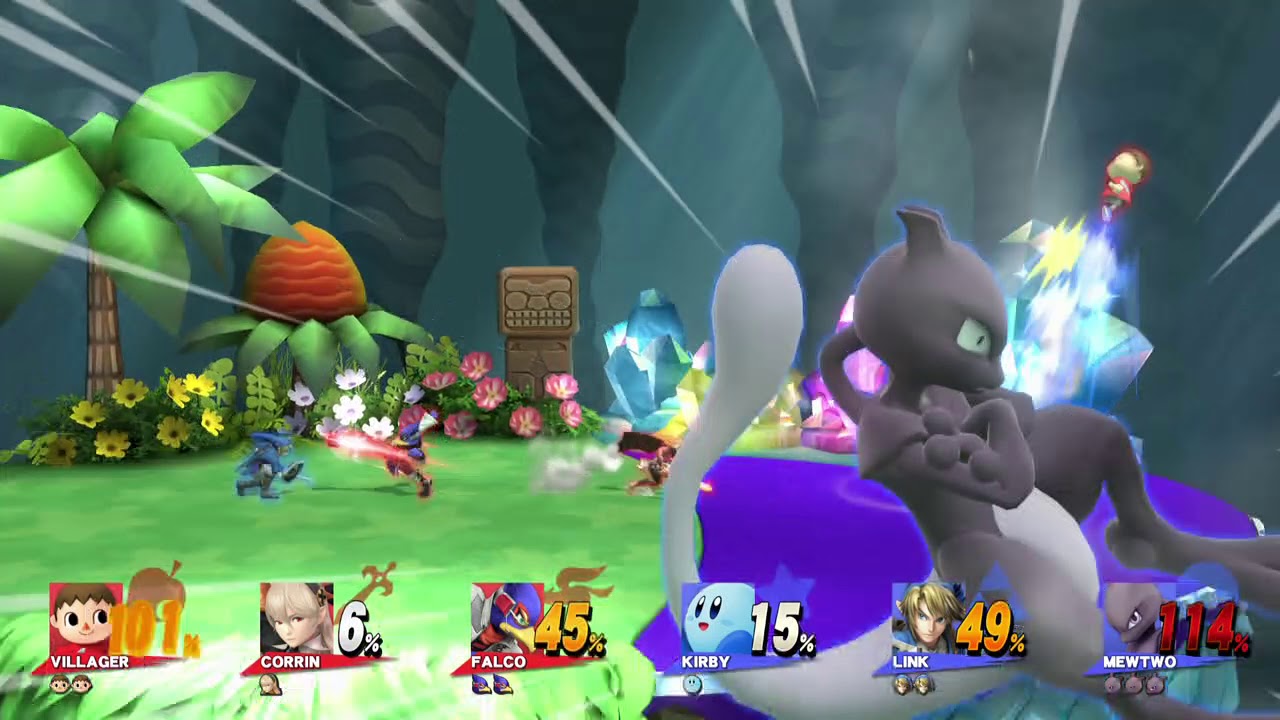 Avatar (Corrin) Dano (Kirby) Nicko (Mewtwo) Caro (Falco) Juanma (Link) Sam (Villager)