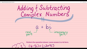 Adding & Subtracting Complex Numbers