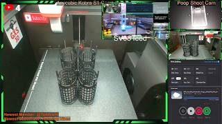 🔴Live  3D Printer -  Anycubic Kobra S1 - printing flower holder cages  #live #3dprinting #kobras1