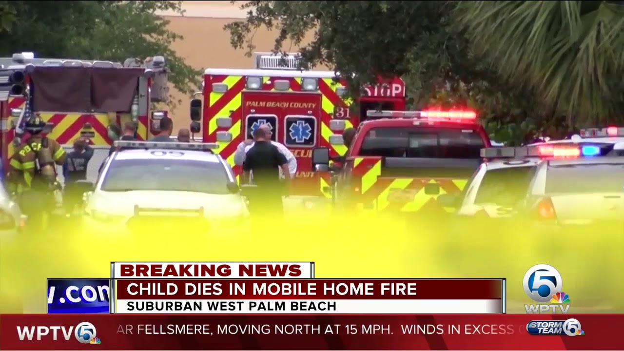 1 child dead, 2 injured in mobile home fire near West Palm Beach - YouTube